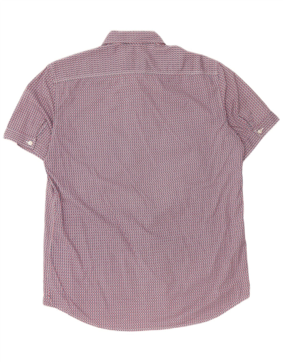 Męska koszula Carrera z krótkim rękawem i regularnym krojem, duża, czerwona, geometryczna bawełna