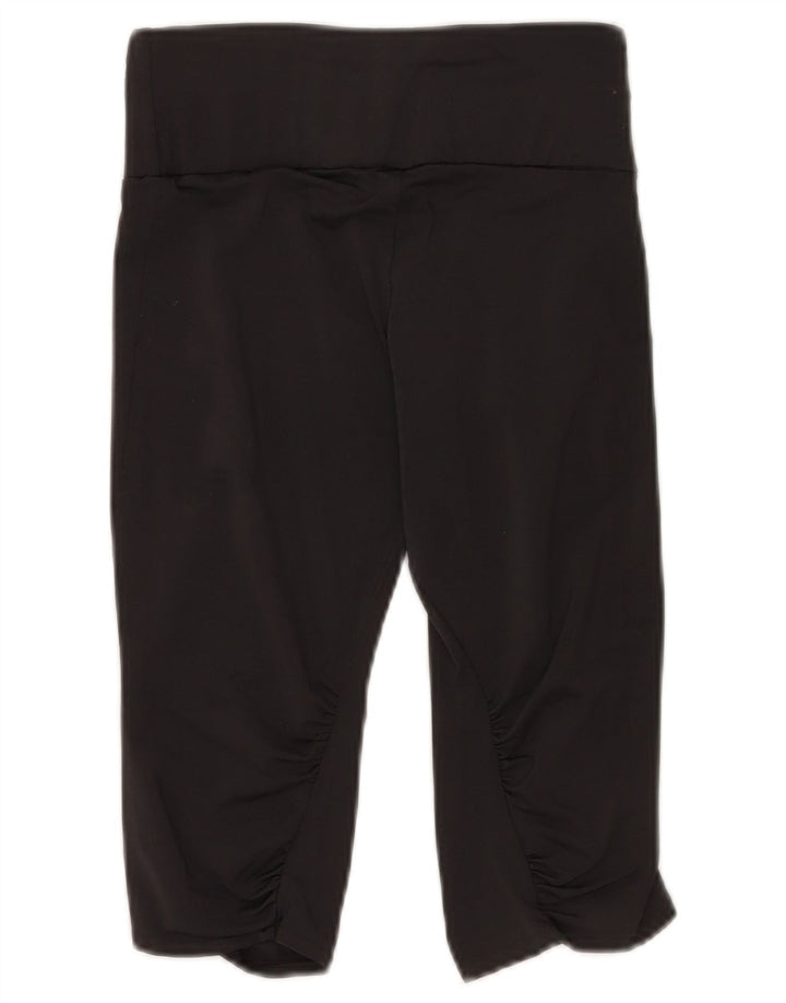 Legginsy Adidas Damskie Capri UK 12 Średnie Czarne Poliester Sportowe