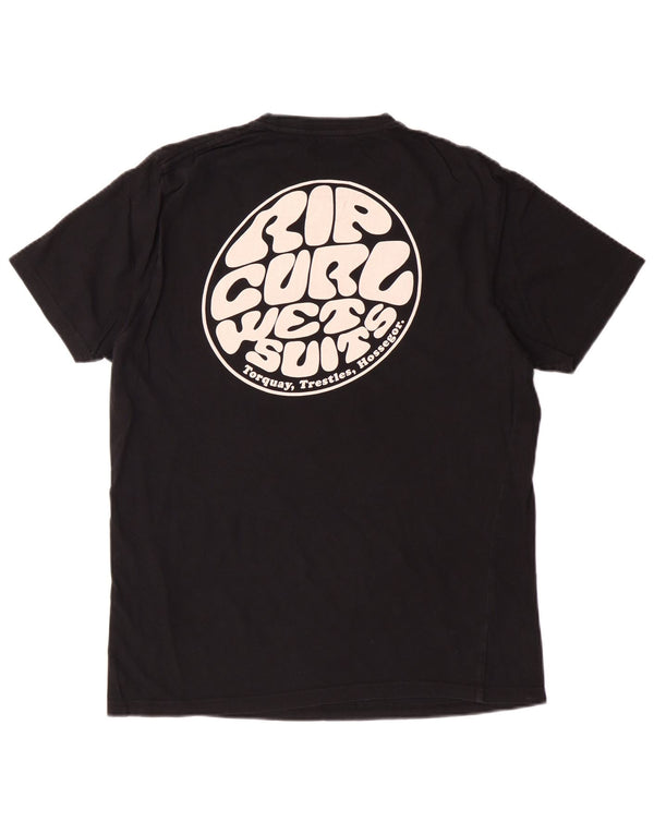 Męski T-shirt z grafiką Rip Curl o standardowym kroju, średni czarny