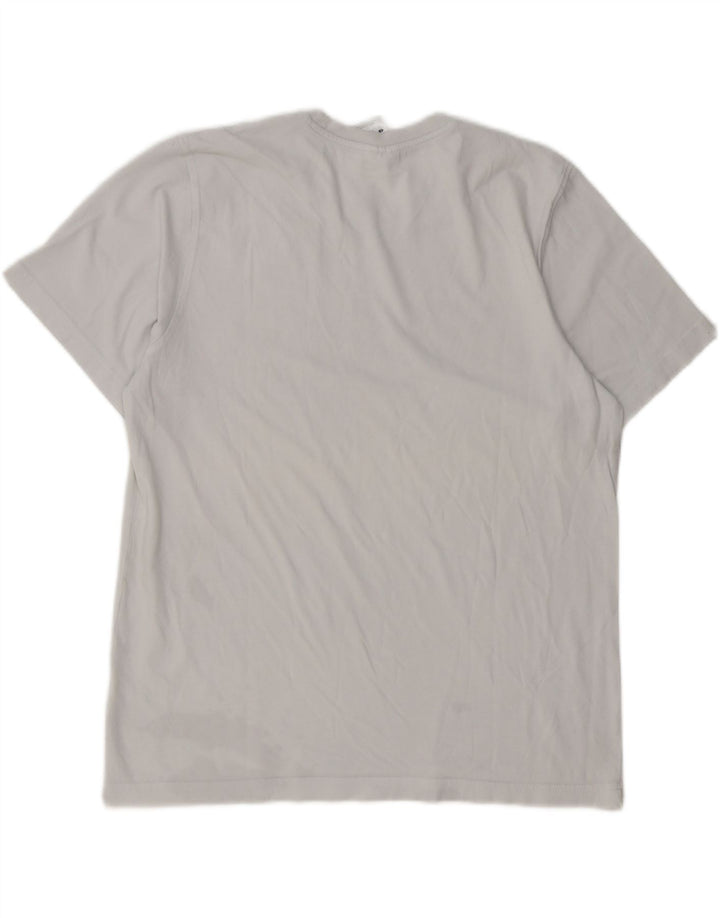 Adidas Męski T-shirt Top Duży Niebieski Bawełniany