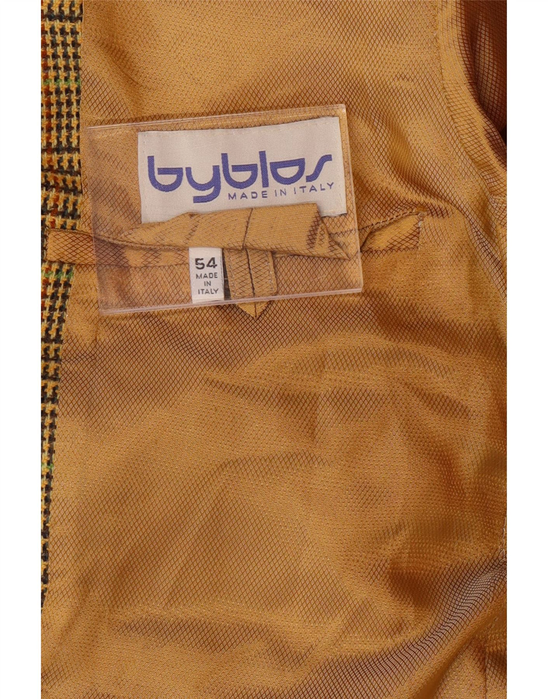 BYBLOS Męska marynarka zapinana na 3 guziki IT 54 2XL Żółta pepitka