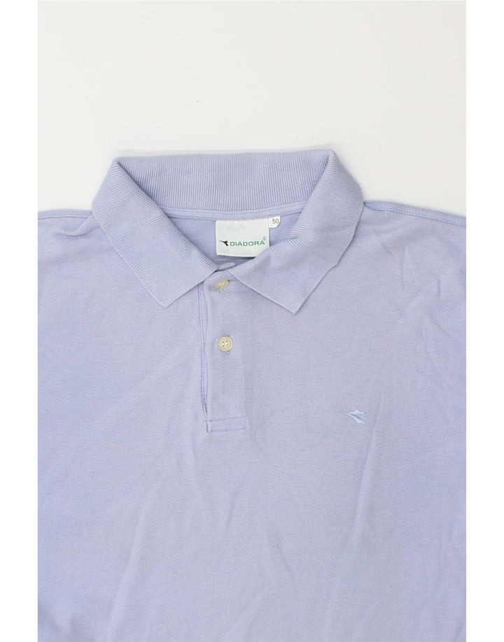 DIADORA Mens Polo Shirt IT 50 Medium Purple Cotton Vintage Diadora and Second-Hand Diadora from Messina Hembry 