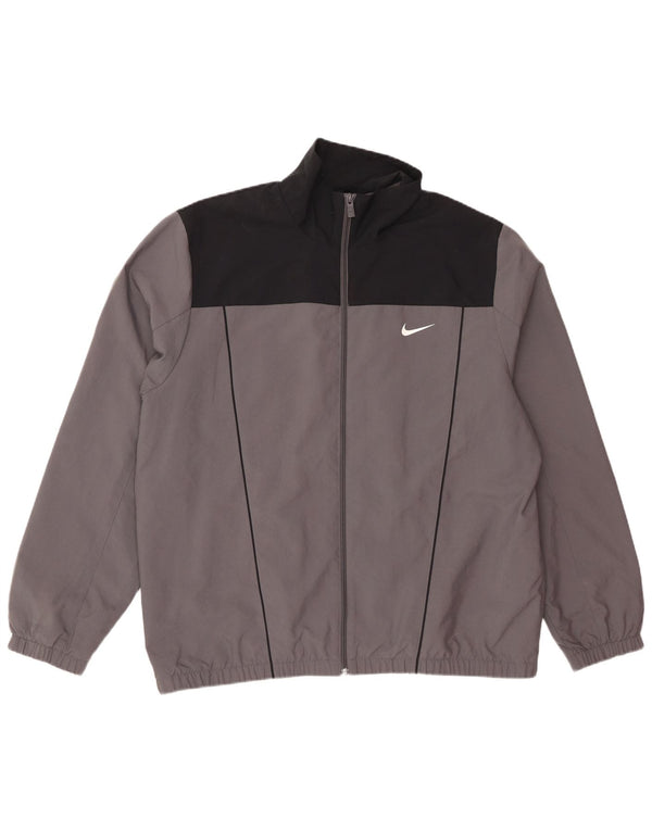 Męska kurtka dresowa Nike 2XL Szary poliester z blokami kolorów