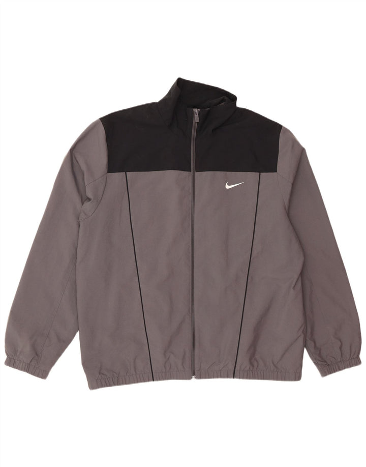 Męska kurtka dresowa Nike 2XL Szary poliester z blokami kolorów