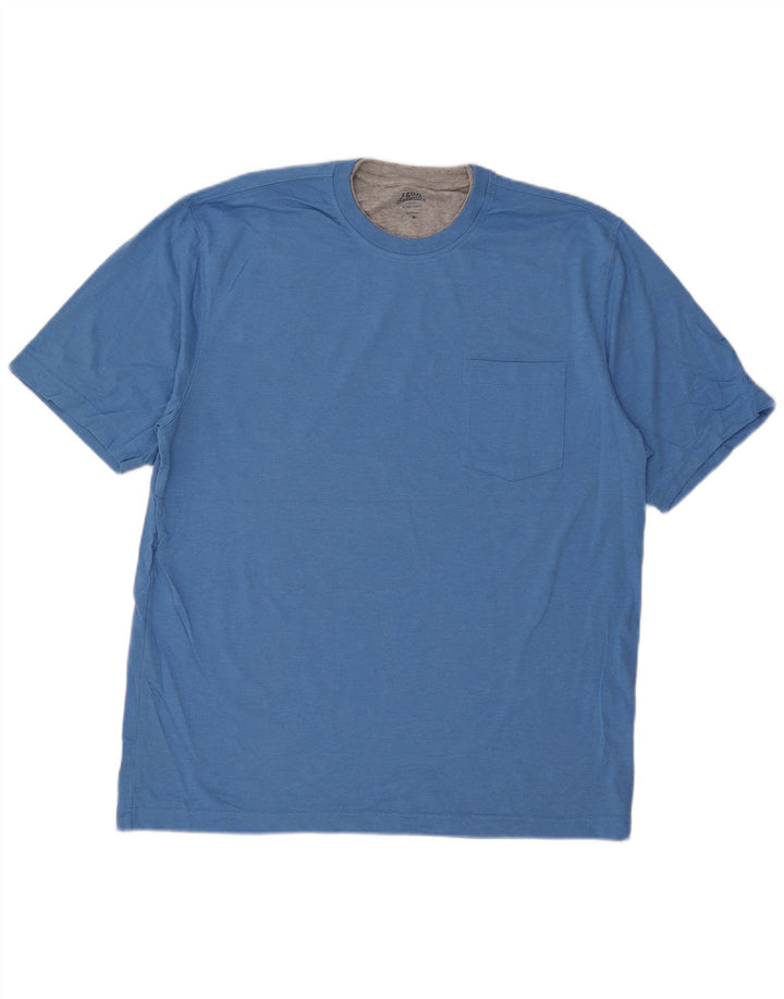 T-shirt męski Izod Salt Water, bawełniany, średni niebieski