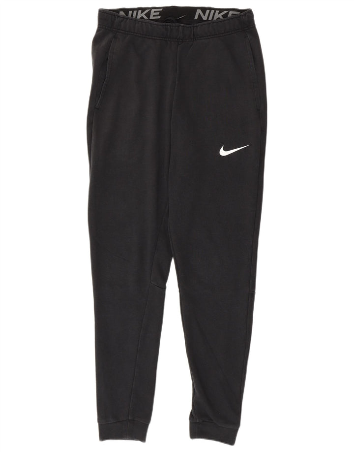 Męskie spodnie dresowe Nike Dri Fit Joggers, średnia czarna bawełna