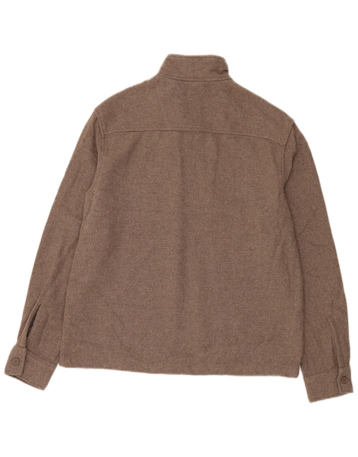 Męski sweter Zara z zamkiem błyskawicznym, mały, beżowy, akrylowy