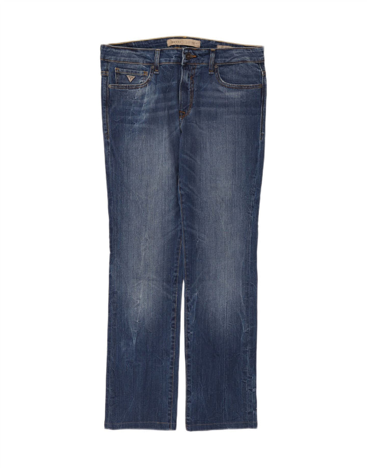 Męskie jeansy Guess Straight W34 L32 Niebieskie bawełniane