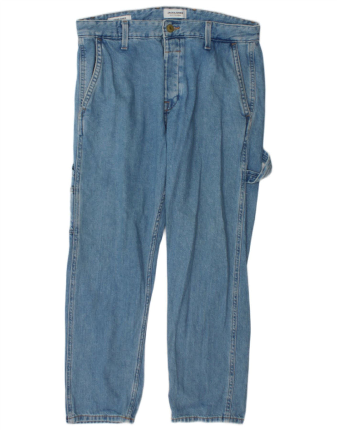 Damskie jeansy Jack & Jones Cargo Straight W34 L30 Niebieskie, bawełniane
