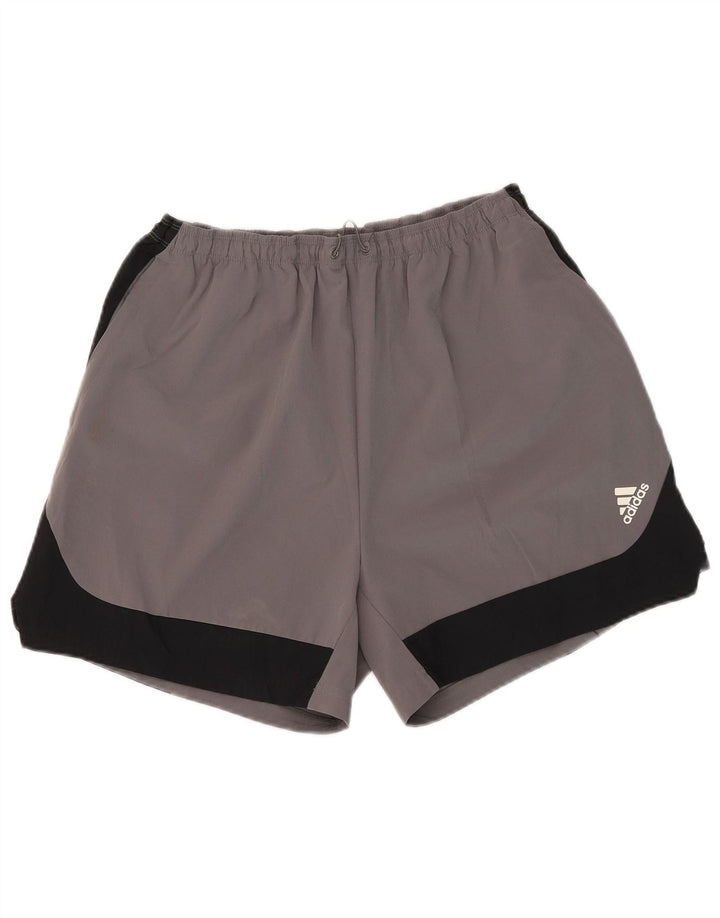 Męskie spodenki sportowe Adidas Aeroready, duże, szare, z blokami kolorów, z poliestru