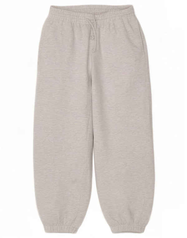 Zara Womens Loose Fit Tracksuit Trousers Joggers UK 12 Medium Grey Cotton