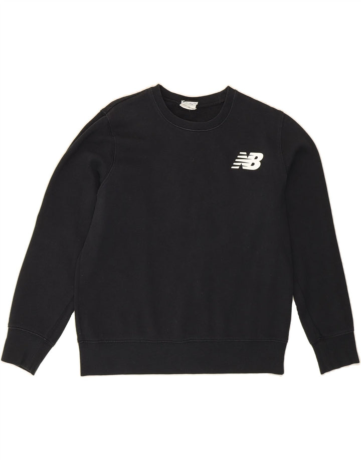 NEW BALANCE Womens Sweatshirt Jumper UK 16 Large Black Vintage New Balance and Second-Hand New Balance from Messina Hembry 