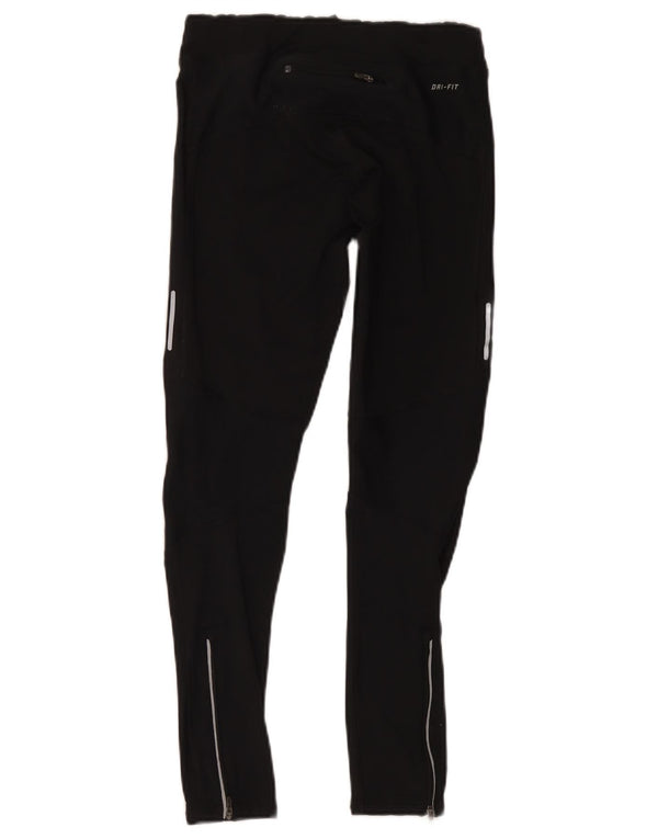 Damskie legginsy Nike Dri Fit UK 10, małe, czarne, poliestrowe