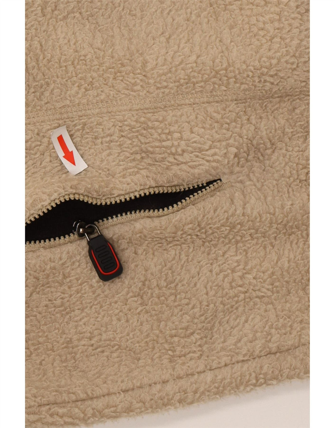 Męska kurtka polarowa FILA UK 44 2XL Beżowy poliester z blokami kolorów