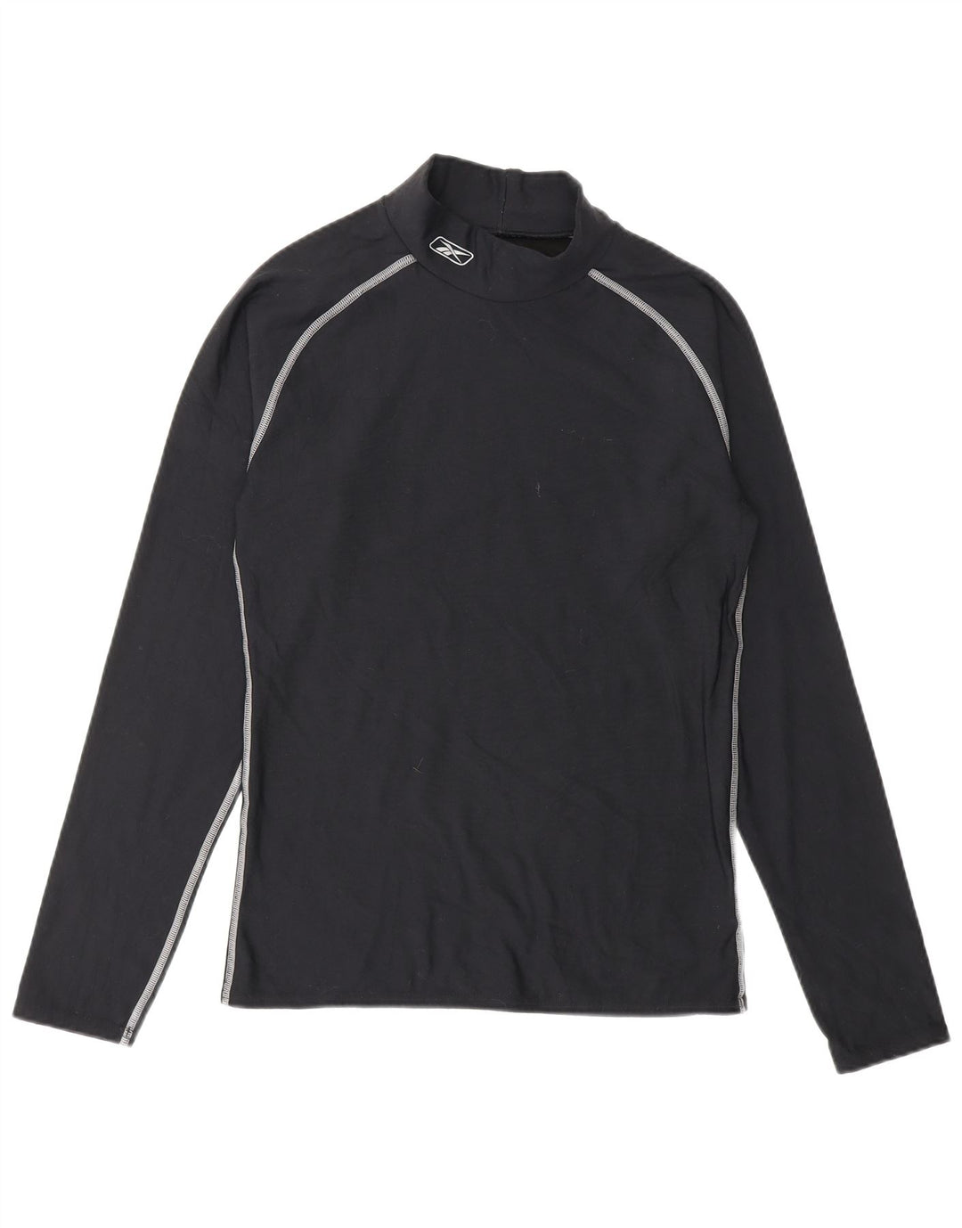 REEBOK Womens Top Long Sleeve UK 12 Medium Black Nylon