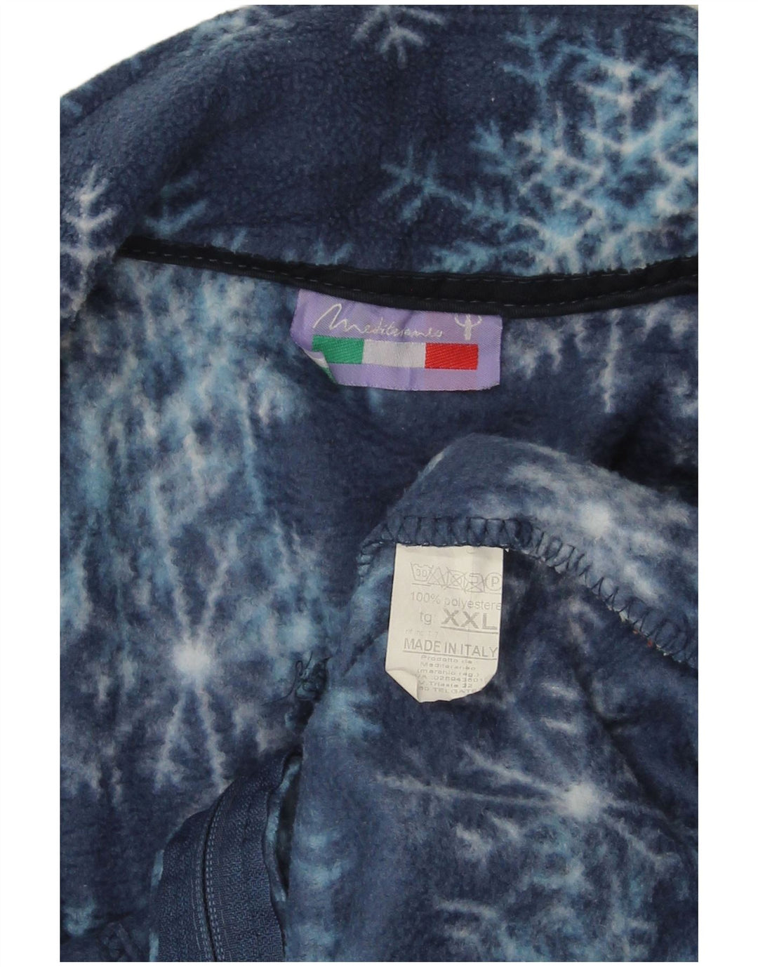 Damska kurtka polarowa VINTAGE UK 20 2XL Granatowa, poliestrowa Fair Isle