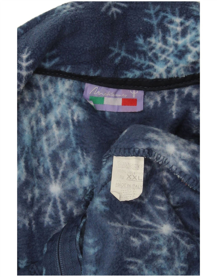 Damska kurtka polarowa VINTAGE UK 20 2XL Granatowa, poliestrowa Fair Isle