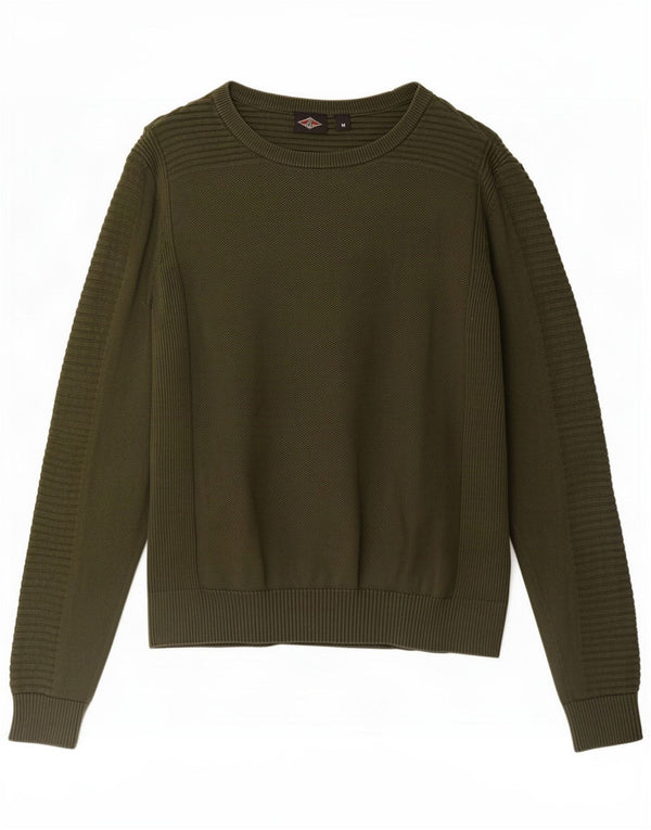 Damski sweter Bear z dekoltem w łódkę, UK 14, średnia bawełna khaki