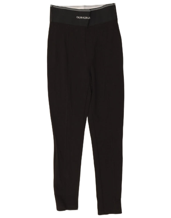 Damskie legginsy Calvin Klein Graphic UK 8 Small, czarna wiskoza