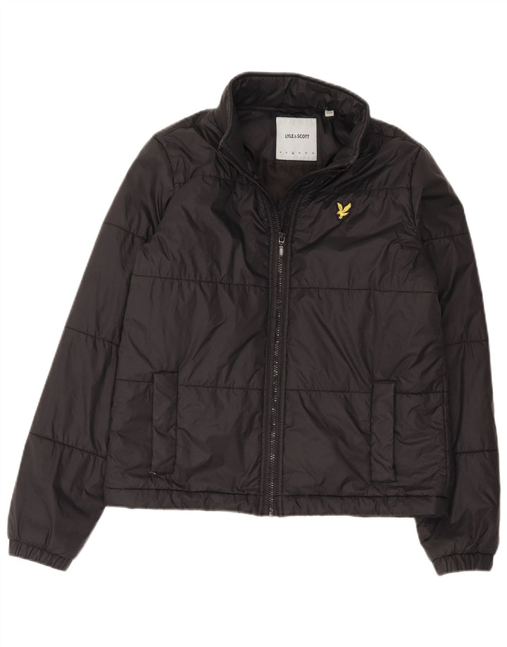 Kurtka chłopięca Lyle & Scott, wyściełana, 9-10 lat, czarna, nylonowa