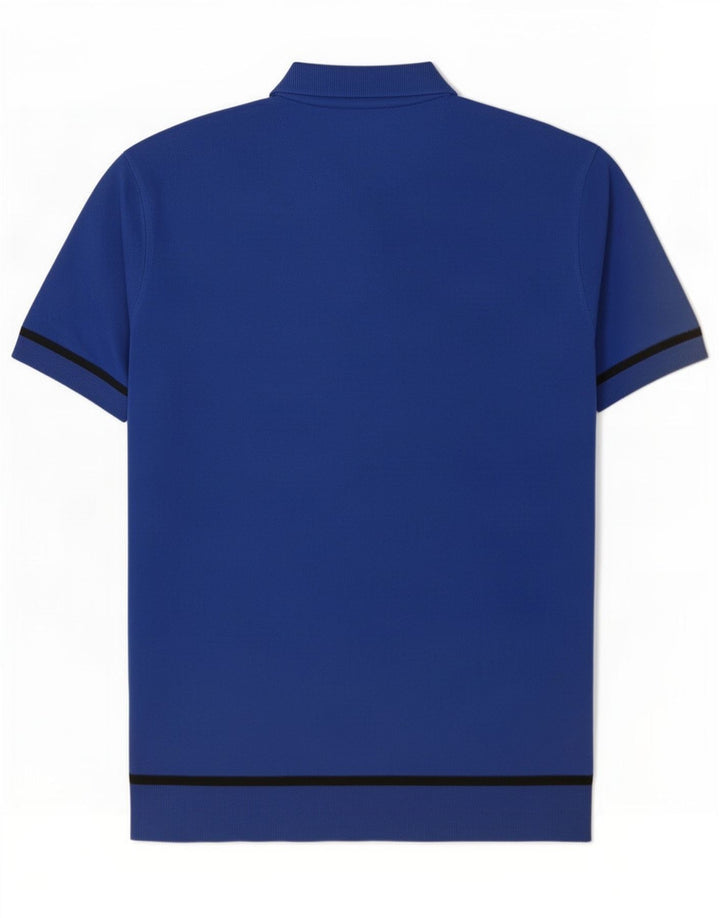 Męska koszulka polo Massimo Dutti w duże niebieskie paski