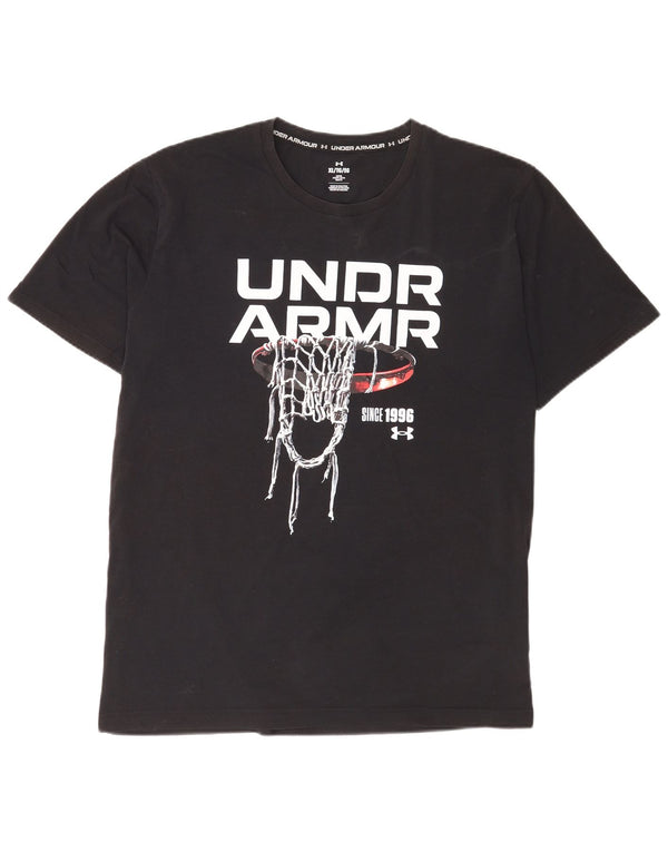 Męska koszulka z grafiką Under Armour XL, czarna, bawełniana