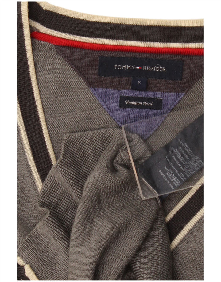 Męski sweter rozpinany Tommy Hilfiger, mały, szary, wełniany