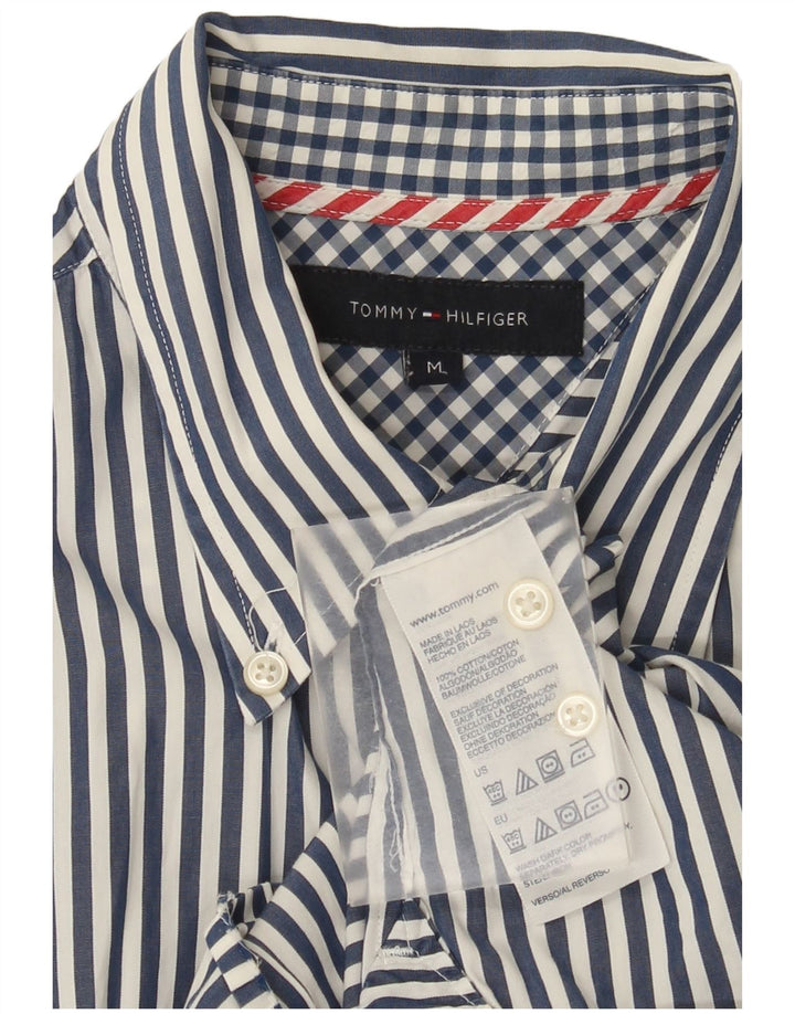 Koszula męska Tommy Hilfiger, bawełniana w średnie niebieskie paski