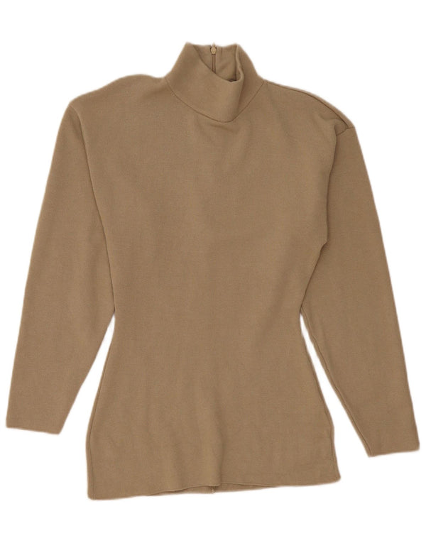 Damski sweter z golfem Zara UK 10 Small Beżowa Wiskoza
