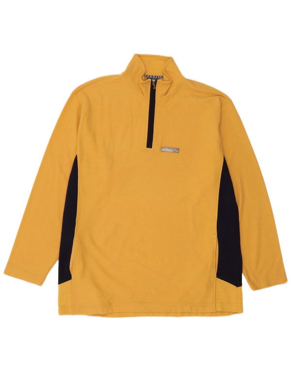 Dres Belfe & Męski sweter z zamkiem błyskawicznym, 2XL, żółty, blok kolorów
