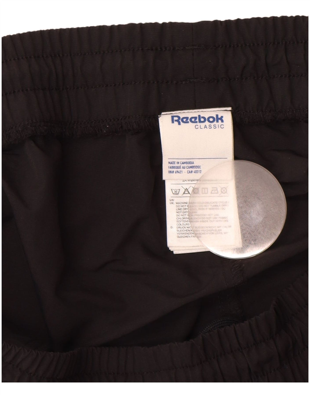 Męskie spodnie dresowe Reebok XL, czarne, nylonowe