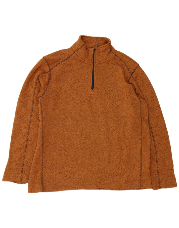 MOUNTAIN WAREHOUSE Męski sweter z zamkiem błyskawicznym, 2XL, brązowy, nakrapiany