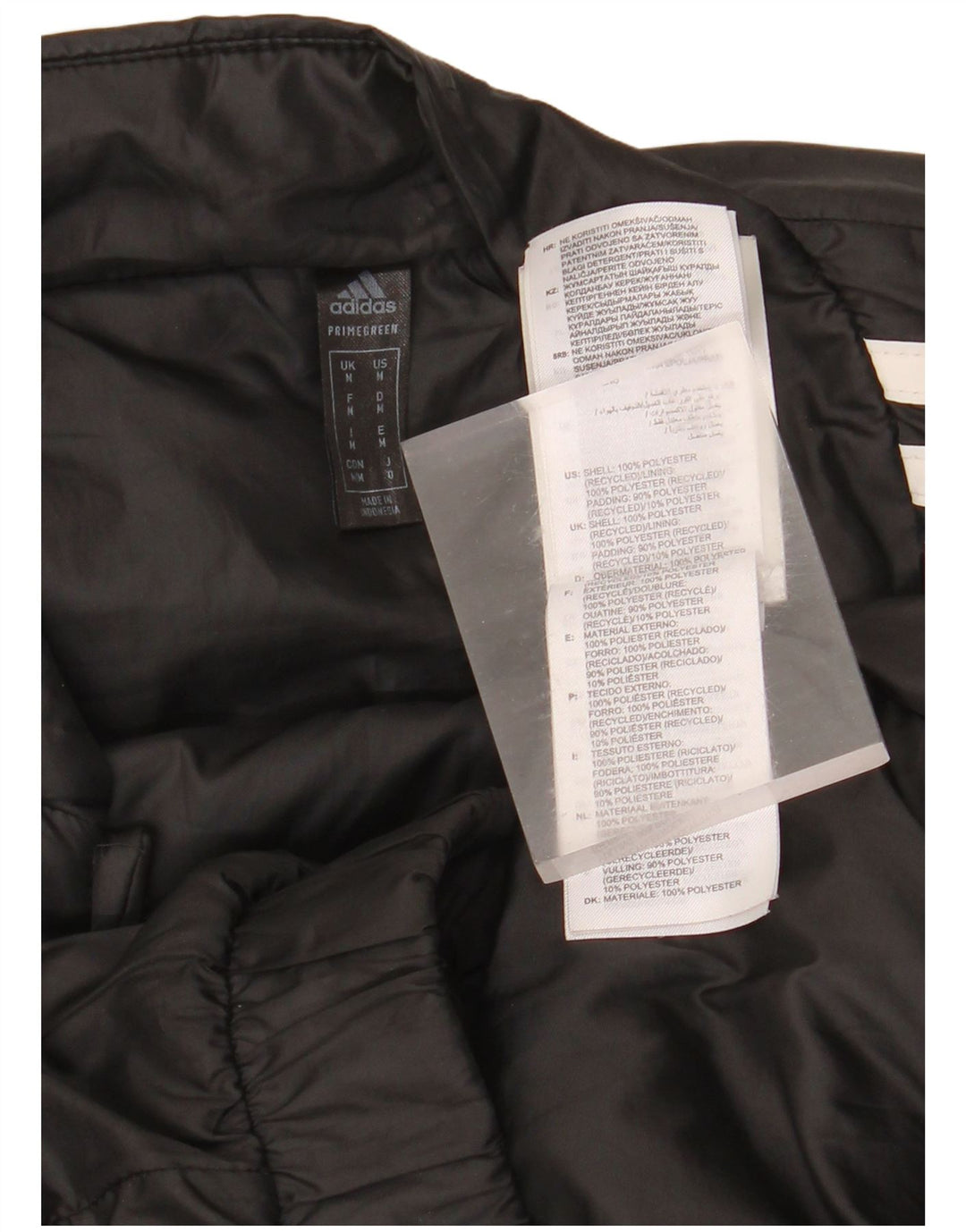 Adidas Męskie Primegreen Padded Jacket UK 38 Średni Czarny Poliester