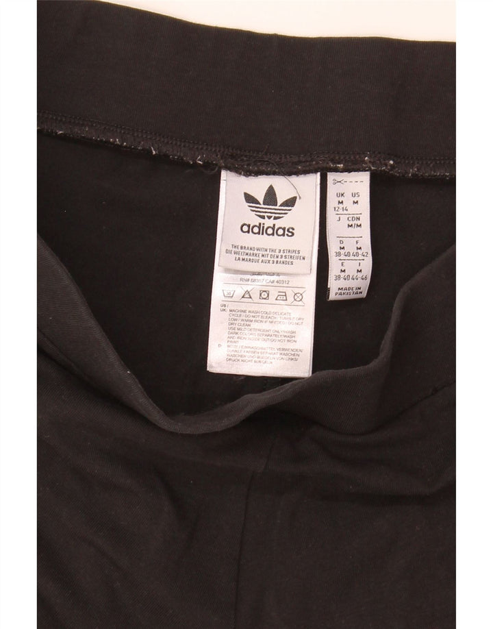 Legginsy damskie ADIDAS UK 12/14, średnia czarna bawełna