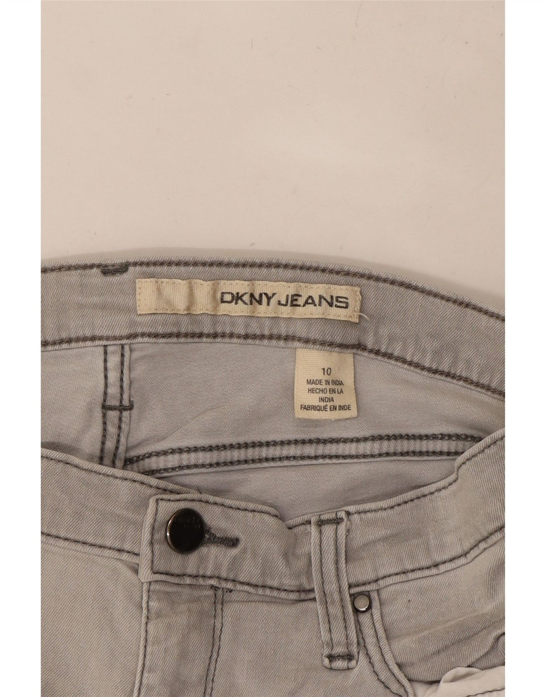 Damskie spodenki jeansowe DKNY US 10 Large W27 Szara bawełna