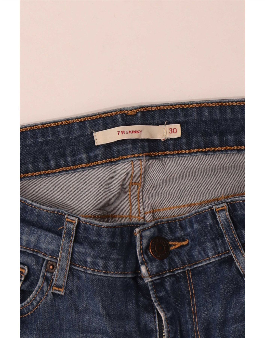 Damskie jeansy Levi's 711 Skinny W30 L29 Niebieskie