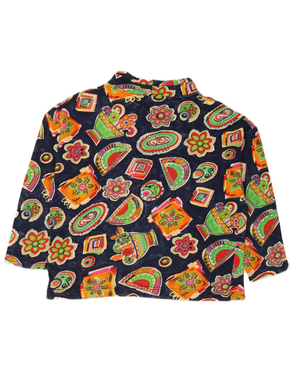 Bluza dziewczęca BENETTON 11-12 lat, duża, granatowa w kwiaty