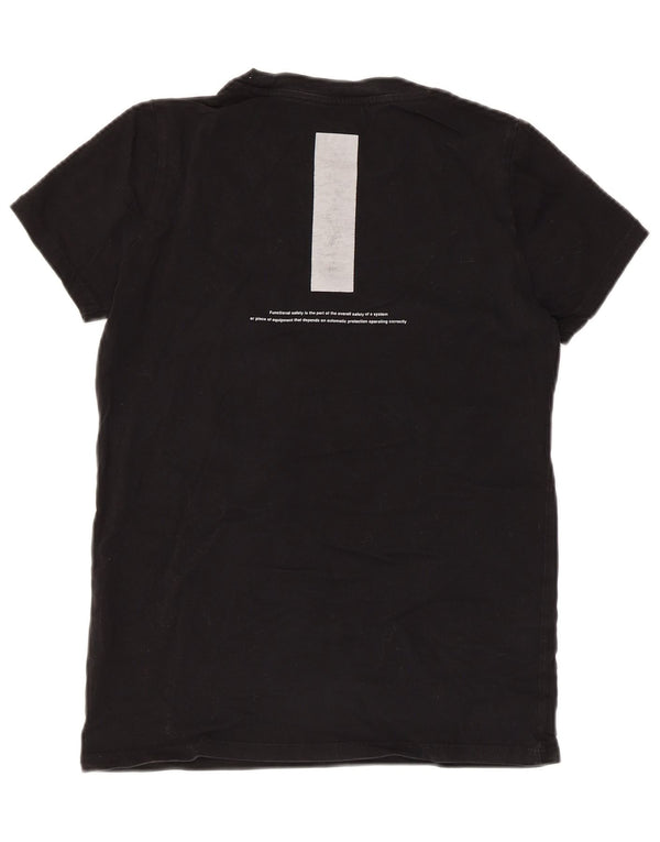 T-shirt damski z grafiką TRUSSARDI JEANS Top UK 6 XS, czarny, bawełniany