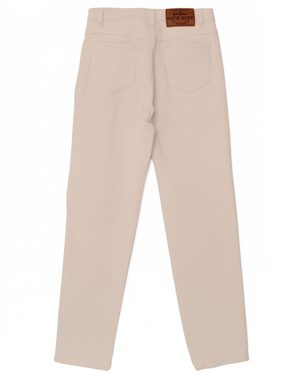 Damskie jeansy z wysokim stanem John Baner UK 14 Large W28 L30 Biała bawełna