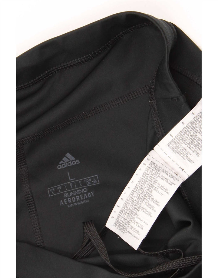 Damskie legginsy Adidas Aeroready UK 14, duże, czarne, poliestrowe