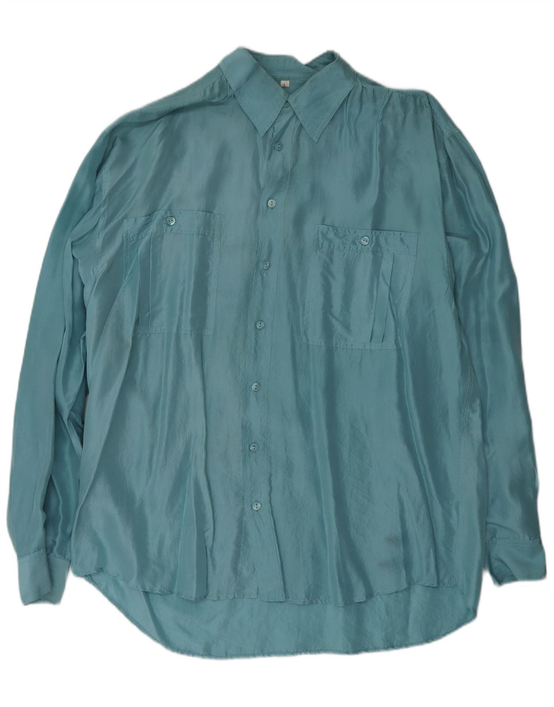 Koszula męska AQUILA, duża, niebieska, jedwabna