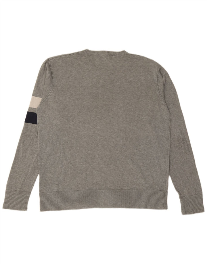 WOOLRICH Męski sweter z okrągłym dekoltem 2XL Szary