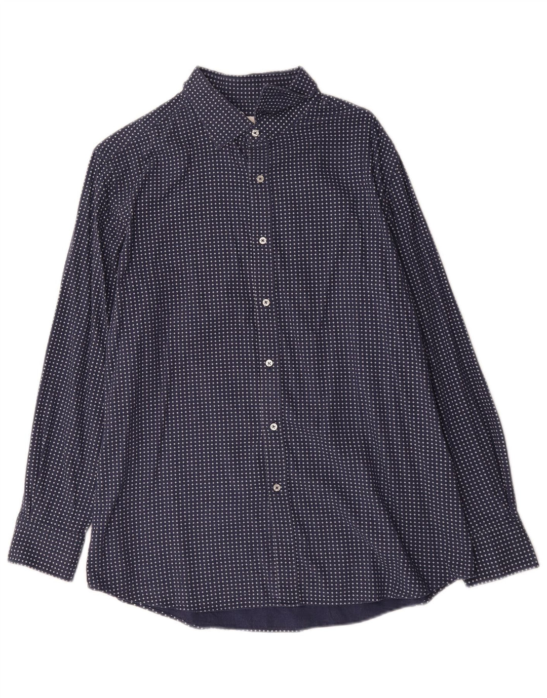 Koszula męska Massimo Dutti XL, niebieska, geometryczna, bawełniana