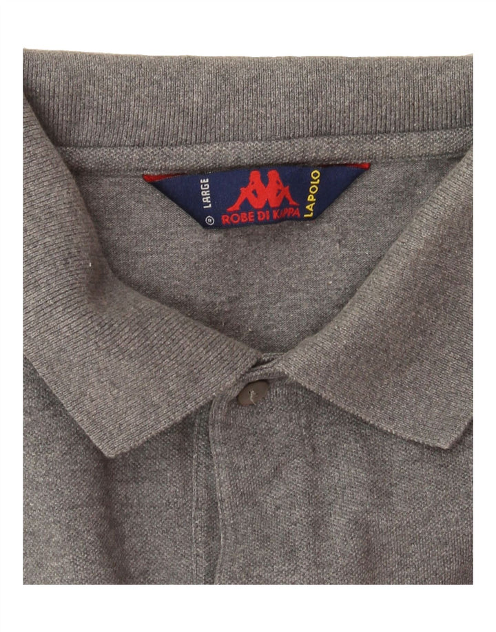 KAPPA Mens Polo Shirt Large Grey Vintage Kappa and Second-Hand Kappa from Messina Hembry 