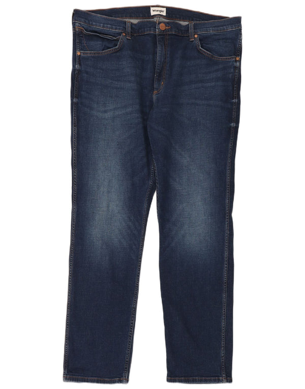 Wrangler Męskie Greensboro Straight Jeans W40 L32 Niebieskie bawełniane