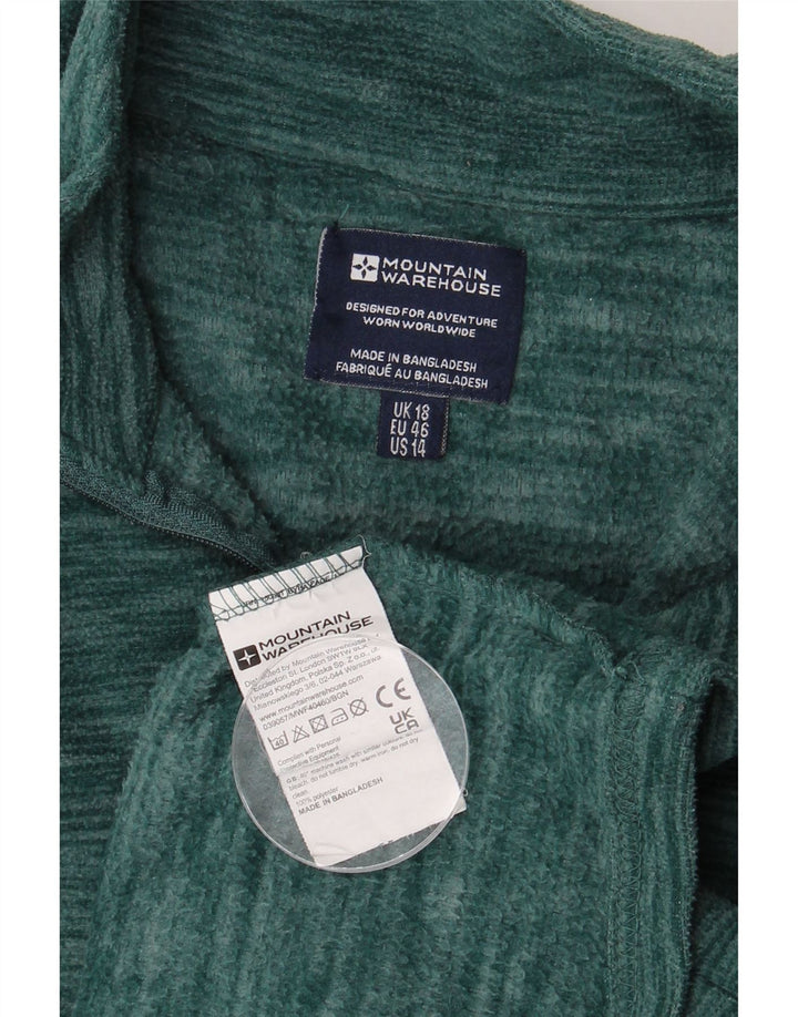 Damski sweter polarowy Mountain Warehouse UK 18 XL, zielony, nakrapiany poliester