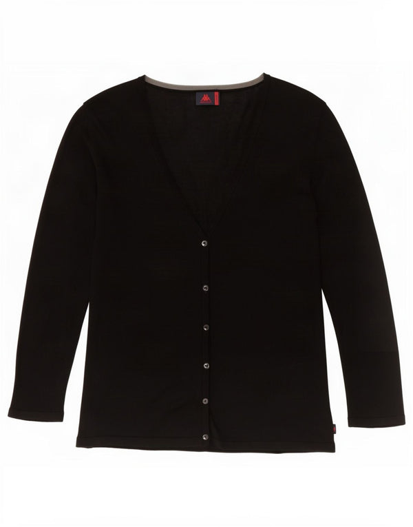 Sweter damski Kappa Cardigan UK 14, duży, czarny, wełniany