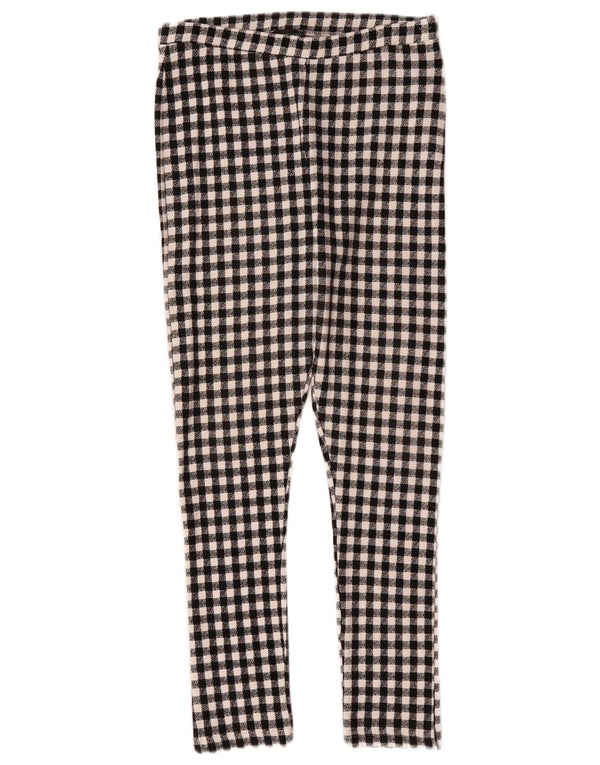 Topshop Womens Slim Casual Trousers UK 12 Medium W28 L26 Black Gingham
