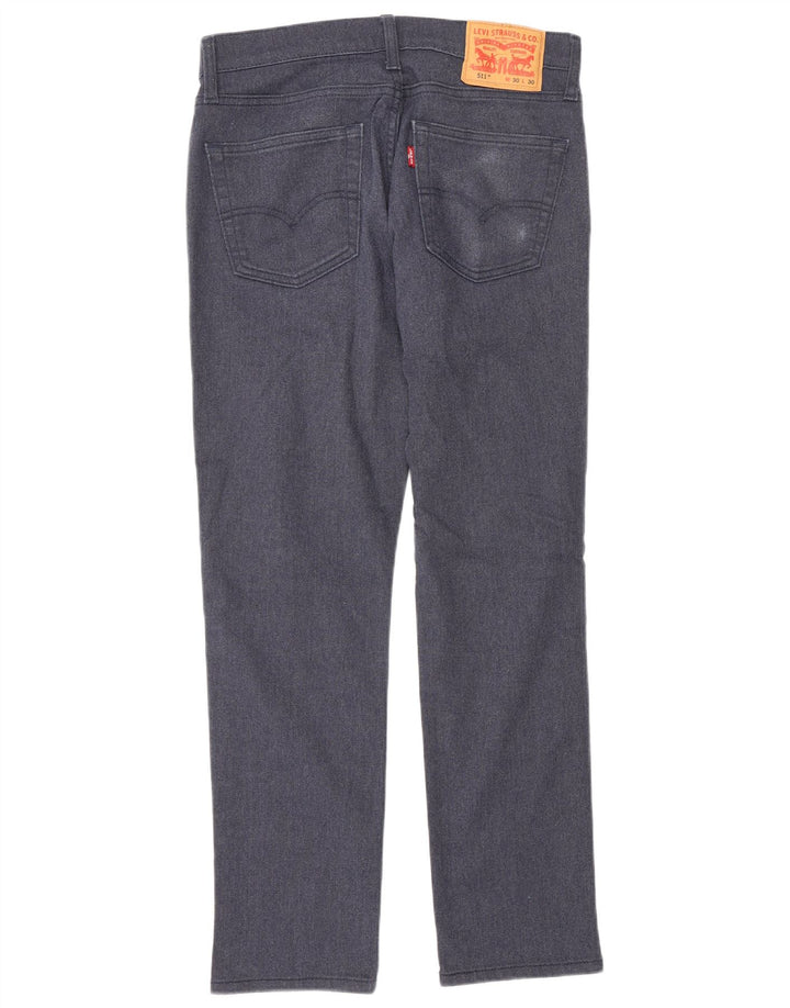 Damskie jeansy Levi's 511 Slim W30 L30 Granatowa bawełna