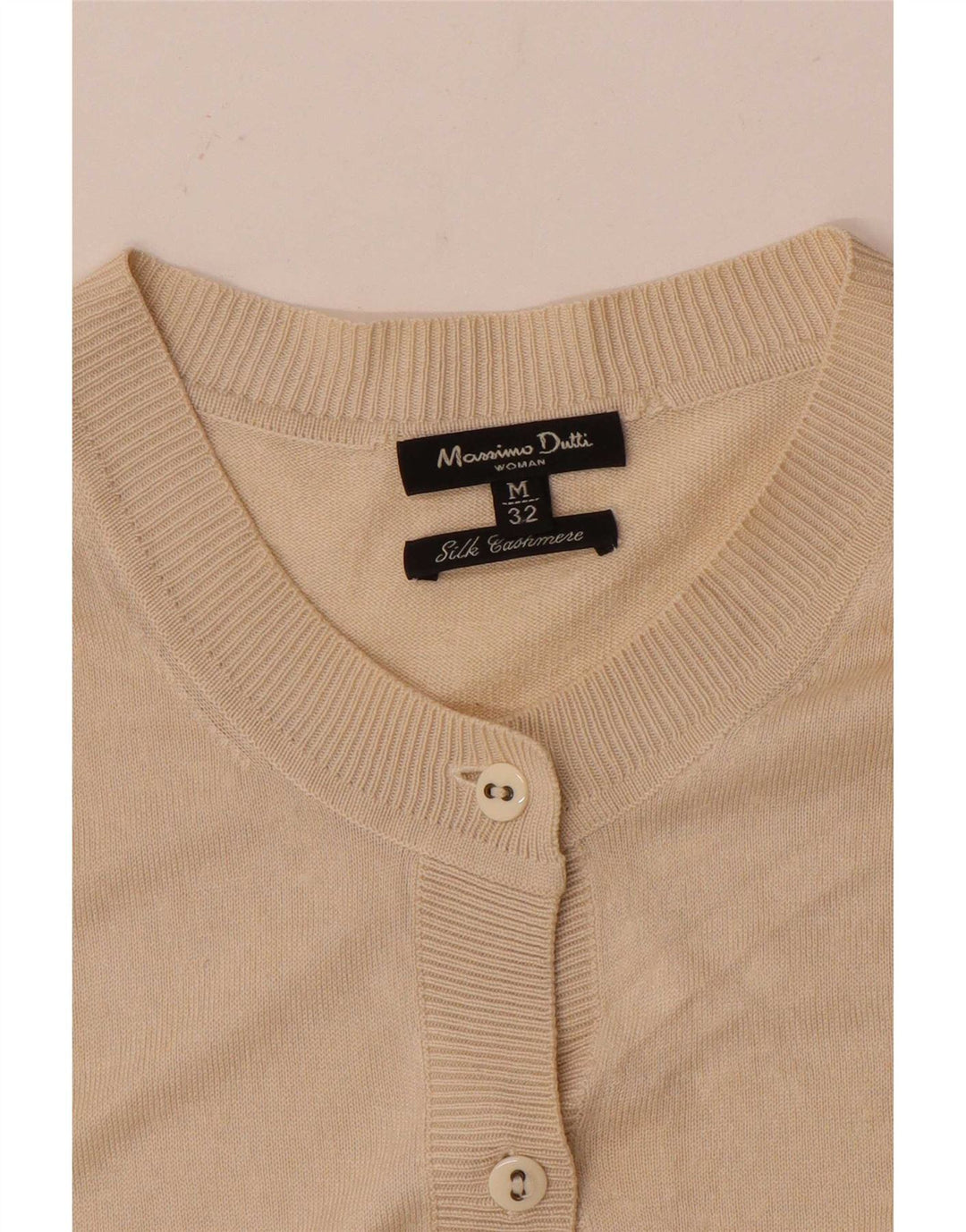 Sweter damski Massimo Dutti UK 12, średni beżowy jedwab